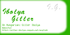 ibolya giller business card